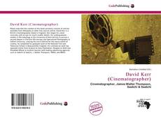 Capa do livro de David Kerr (Cinematographer) 