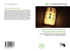 Bookcover of Program Test Authority