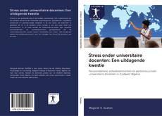 Capa do livro de Stress onder universitaire docenten: Een uitdagende kwestie 