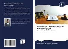 Prewencyjna kontrola reform konstytucyjnych kitap kapağı