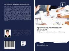 Capa do livro de Sprachliche Merkmale der Überschrift 