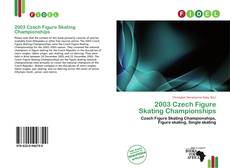 Bookcover of 2003 Czech Figure Skating Championships