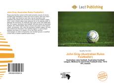 Capa do livro de John Gray (Australian Rules Footballer) 