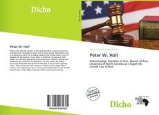 Bookcover of Peter W. Hall