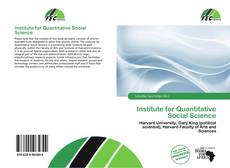 Borítókép a  Institute for Quantitative Social Science - hoz