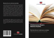 Recherche en sciences sociales kitap kapağı