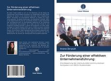 Capa do livro de Zur Förderung einer effektiven Unternehmensführung: 
