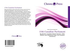 15th Canadian Parliament kitap kapağı