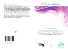 Bookcover of 20th Canadian Parliament