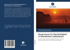 Governance für Nachhaltigkeit in öffentlichen Institutionen kitap kapağı