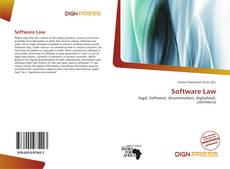 Bookcover of Software Law