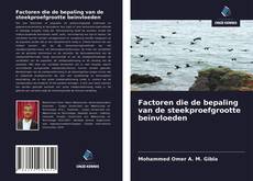 Copertina di Factoren die de bepaling van de steekproefgrootte beïnvloeden