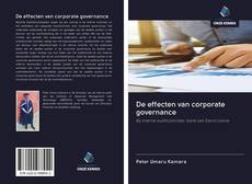 Capa do livro de De effecten van corporate governance 