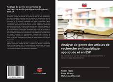 Analyse de genre des articles de recherche en linguistique appliquée et en ESP kitap kapağı