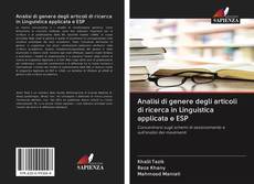 Bookcover of Analisi di genere degli articoli di ricerca in Linguistica applicata e ESP