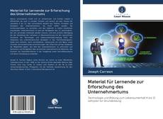 Material für Lernende zur Erforschung des Unternehmertums kitap kapağı