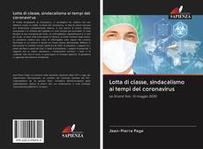 Buchcover von Lotta di classe, sindacalismo ai tempi del coronavirus