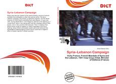 Borítókép a  Syria–Lebanon Campaign - hoz