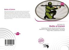 Bookcover of Battle of Zahleh