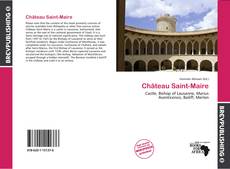 Capa do livro de Château Saint-Maire 