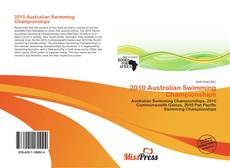 Bookcover of 2010 Australian Swimming Championships