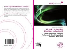 Portada del libro de Greek Legislative Election, June 2012