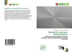 Capa do livro de Berthold Leibinger Zukunftspreis 