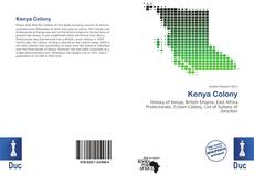 Bookcover of Kenya Colony