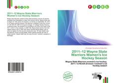 Buchcover von 2011–12 Wayne State Warriors Women's Ice Hockey Season