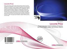 Capa do livro de Leconte Prize 