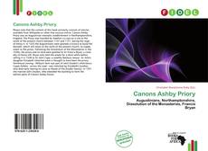 Capa do livro de Canons Ashby Priory 