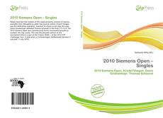 Buchcover von 2010 Siemens Open – Singles