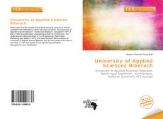 Bookcover of University of Applied Sciences Biberach