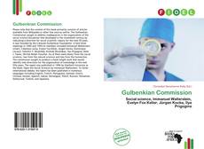 Capa do livro de Gulbenkian Commission 