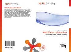 Portada del libro de Matt Watson (Cricketer)