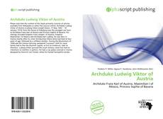 Borítókép a  Archduke Ludwig Viktor of Austria - hoz