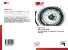 Capa do livro de Metasyntax 