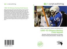 1892–93 Ottawa Hockey Club Season的封面