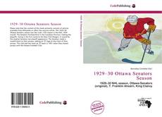 Capa do livro de 1929–30 Ottawa Senators Season 