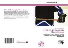 Capa do livro de 1991–92 Philadelphia Flyers Season 