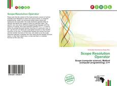 Capa do livro de Scope Resolution Operator 