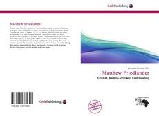 Bookcover of Matthew Friedlander