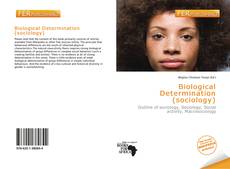 Couverture de Biological Determination (sociology)