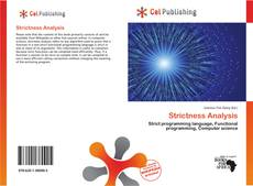 Bookcover of Strictness Analysis