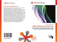 Bookcover of Monumentum Adulitanum