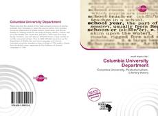 Columbia University Department的封面
