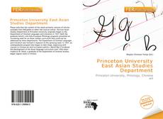 Couverture de Princeton University East Asian Studies Department