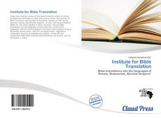 Bookcover of Institute for Bible Translation