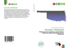 Capa do livro de Crowder, Oklahoma 