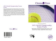 Buchcover von 1971 World Championship Tennis Finals